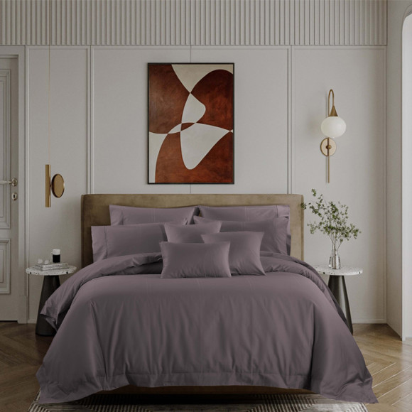 Akemi Cotton Selection Affi Andie Royal plum Quilt cover set