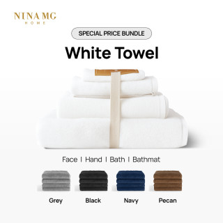 NINA MG - Premium Bundle Towel Set | Face Towel | Hand Towel | Bath Towel | Bath Mat