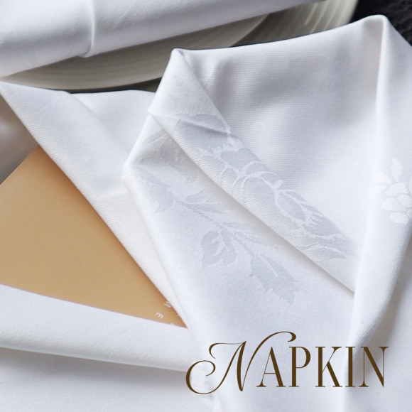 Nina MG Home - White Linen Napkin