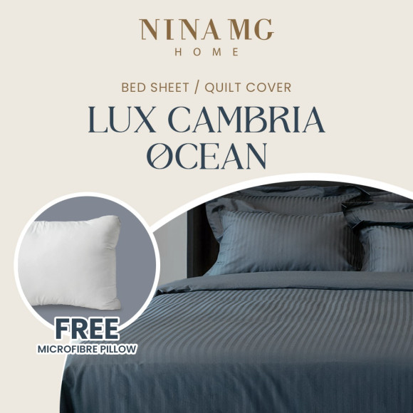 NINA MG - Lux Cambria Ocean Fitted Sheet | Quilt Cover