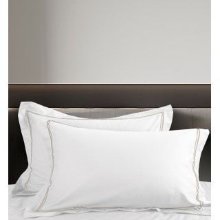 CANNON Cotton Monet Le Grand Tully Brilliant White Pillow case - 2 PC 51cmx76cm