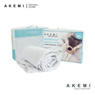 AKEMI Sleep Essentials Waterproof Quilted Fitted Mattress Protector 
