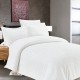 Nina MG Bed Sheet Set - Dobby Square 0,5 cm / White