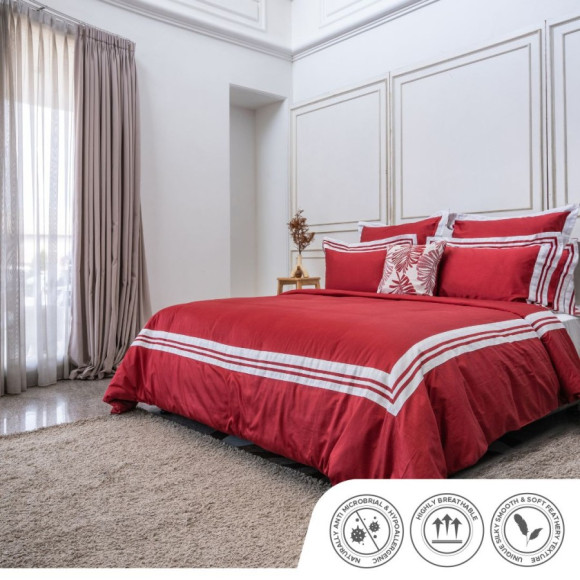 Nina MG Bed Sheet Set - Anatolia / Red