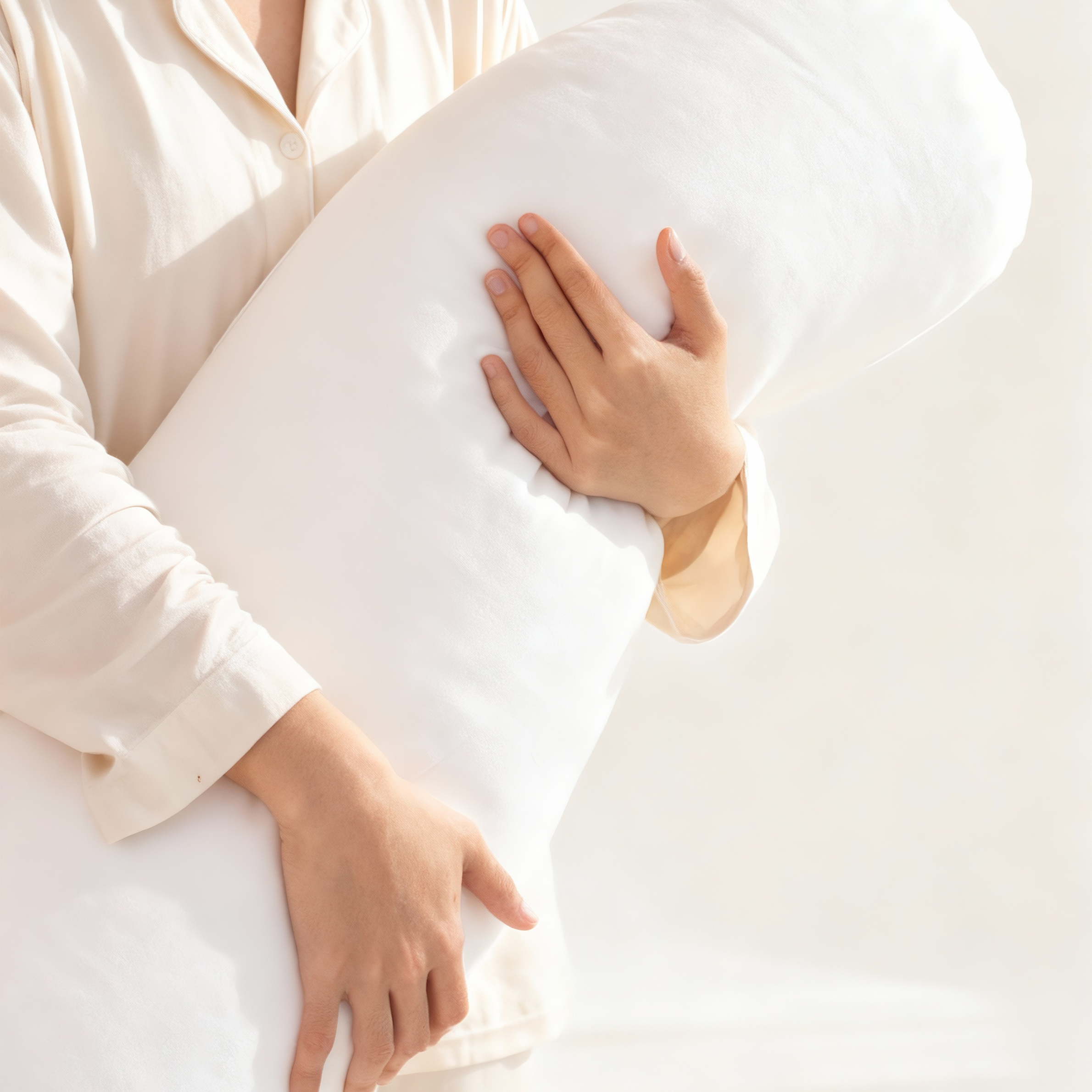 TOMOMI - Bolster King Microfil White 23x100cm - Image 3