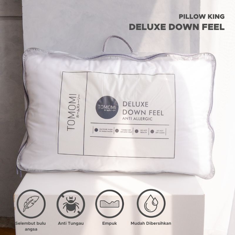 TOMOMI - Pillow King Deluxe Down Feel 50x75x5cm