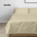 TOMOMI - Bedcover Set Sprei Dobby Nanotec Series Tasaki - Vanilla