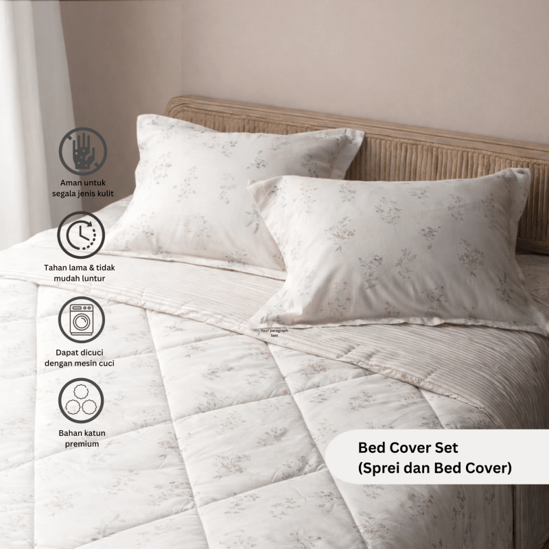 TOMOMI - Bedcover Set Sprei Nippon Cotton Akane Series