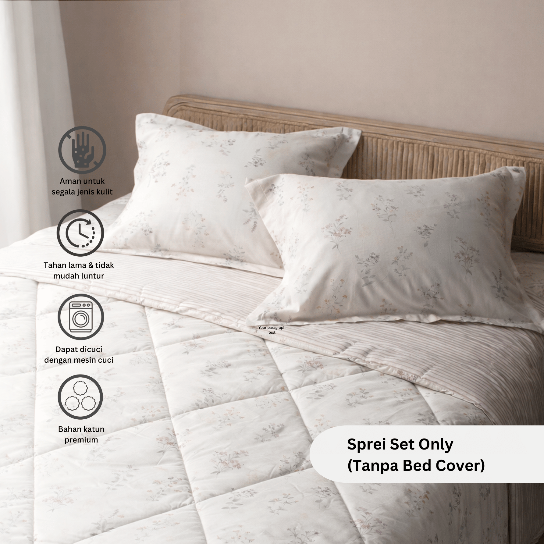 TOMOMI - Bedsheet Set Nippon Cotton Akane Series Sprei Set Only