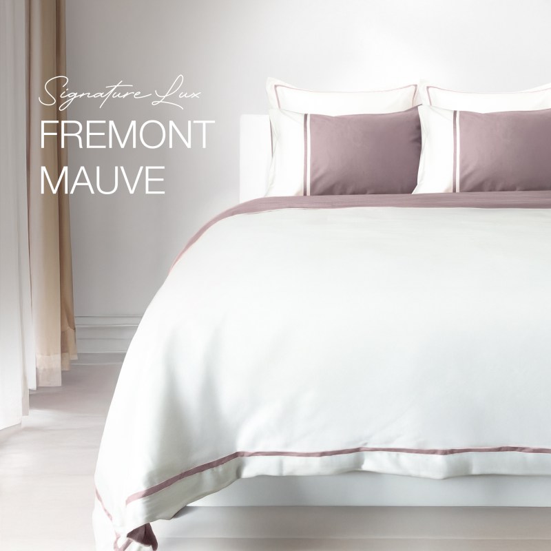 NINA MG - Signature Lux Fremont Mauve Fitted Sheet | Quilt Cover