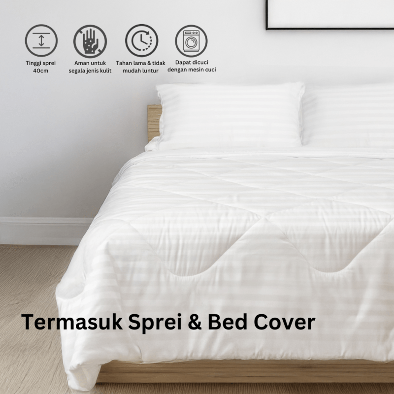 TOMOMI - Bedcover Set Sprei Dobby Nanotec Series Tasaki