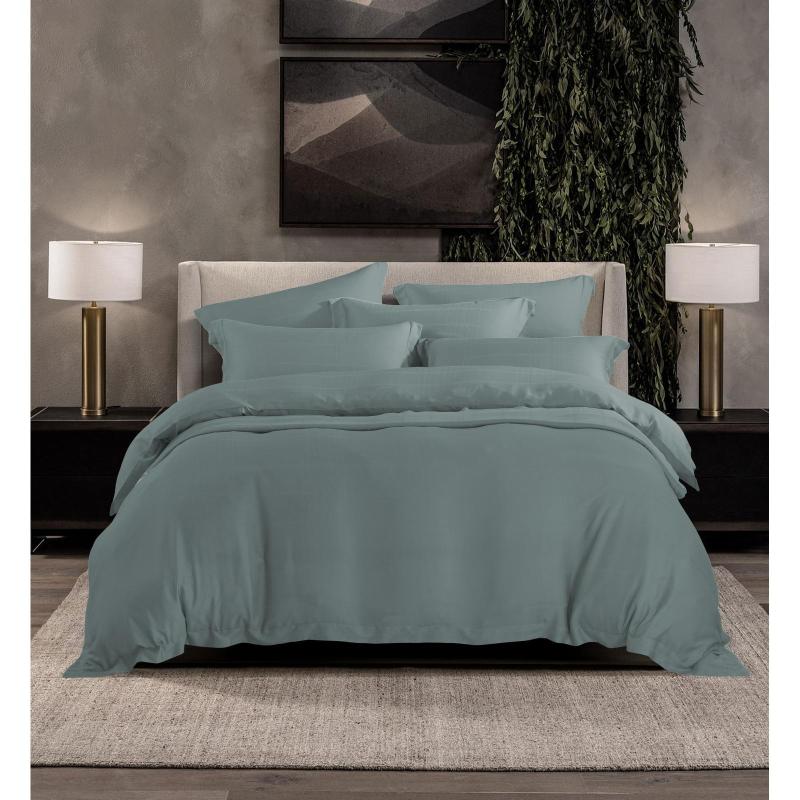 CANNON Tencel Lyocell Dobby Belvon Abez Gray mist Bed Sheet Set & Quilt cover