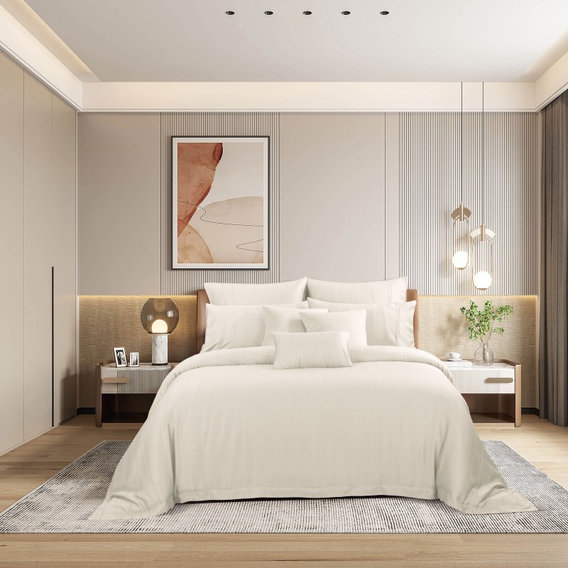 AKEMI TENCEL™ Lyocell Accord Matera Sugar White Bed Sheet Set