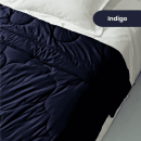 TOMOMI - Two Pillow Case with Sham Orime Nippon Linen | Sarung Bantal Isi 2 Bahan Linen Serat Rami - Indigo
