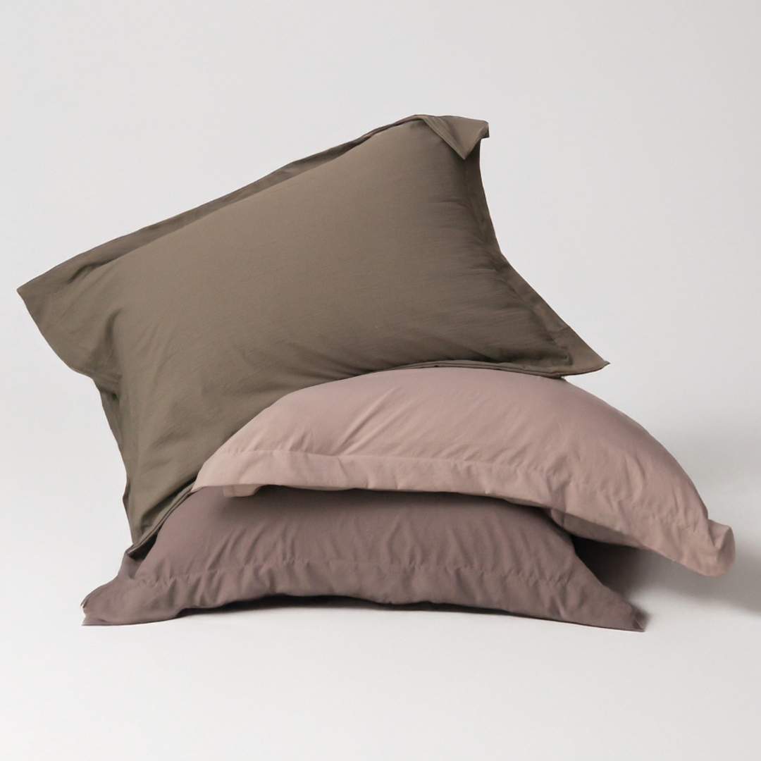 TOMOMI - Two Pillow Case with Sham Orime Nippon Linen | Sarung Bantal Isi 2 Bahan Linen Serat Rami