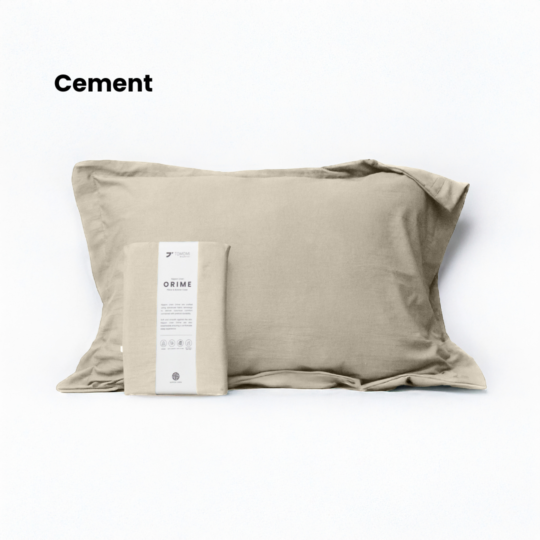 TOMOMI - Two Pillow Case with Sham Orime Nippon Linen | Sarung Bantal Isi 2 Bahan Linen Serat Rami - Image 10