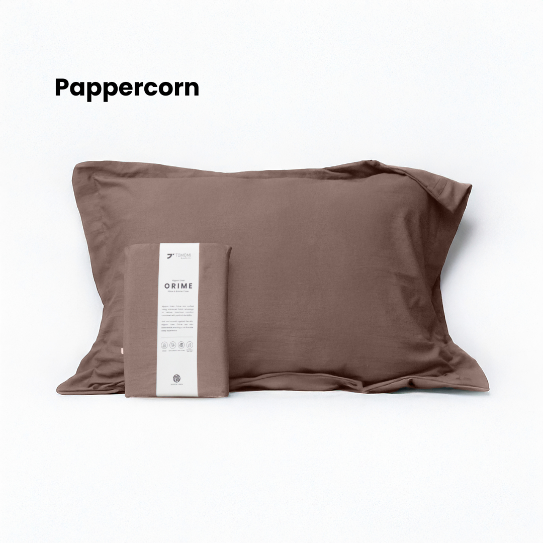 TOMOMI - Two Pillow Case with Sham Orime Nippon Linen | Sarung Bantal Isi 2 Bahan Linen Serat Rami - Image 6