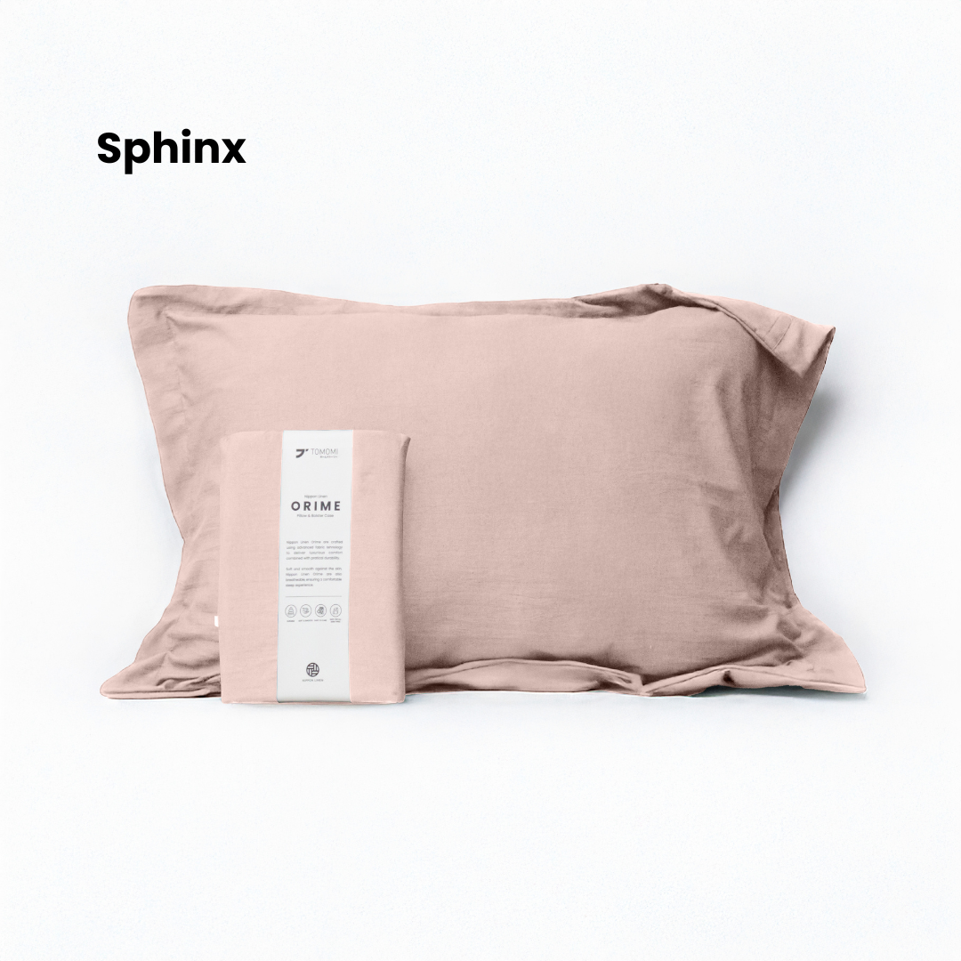 TOMOMI - Two Pillow Case with Sham Orime Nippon Linen | Sarung Bantal Isi 2 Bahan Linen Serat Rami - Image 9